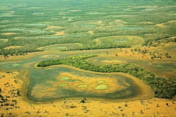 Vista area do Pantanal